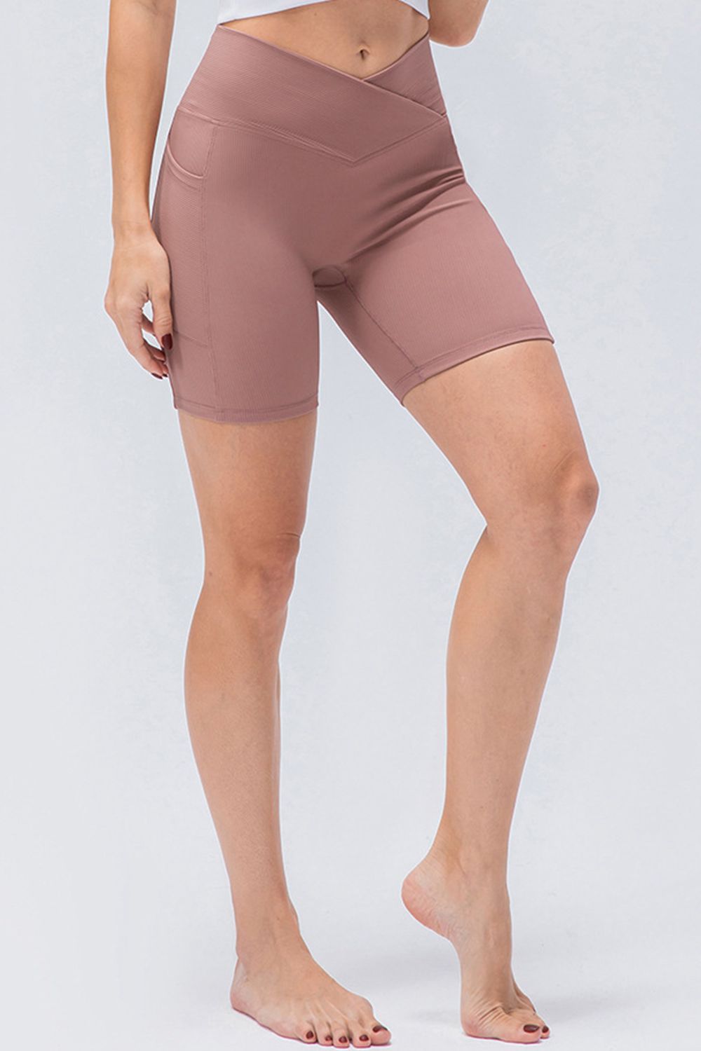 Slim Fit V-Waistband Sports Shorts  Activewear- Doll Fits
