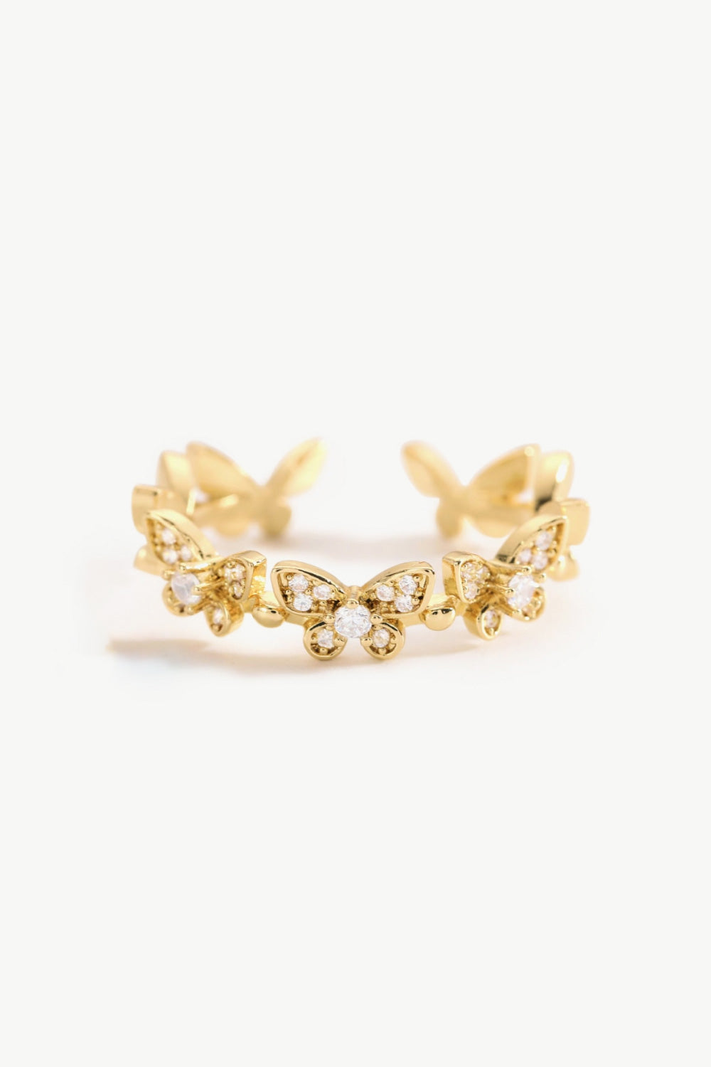 Butterfly Zircon Open Ring  Rings- Doll Fits