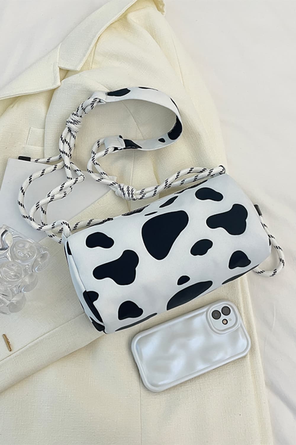 Animal Print Nylon Handbag  Handbags- Doll Fits