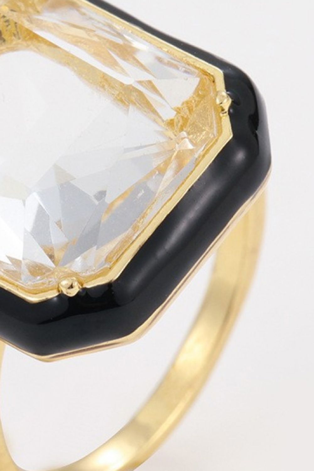 Glass Stone Contrast Ring  Rings- Doll Fits