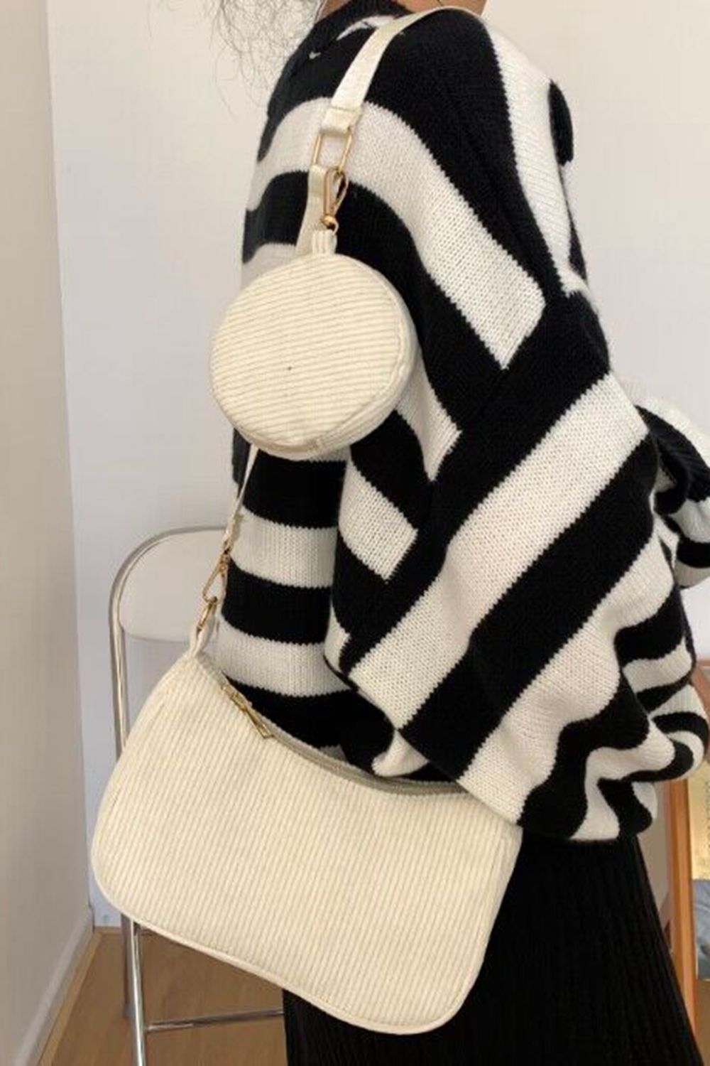 Corduroy Crossbody Bag  - Doll Fits