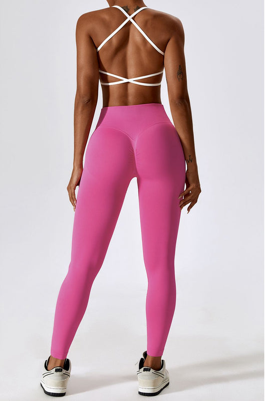 Slim Fit Wide Waistband Sports Leggings  - Doll Fits