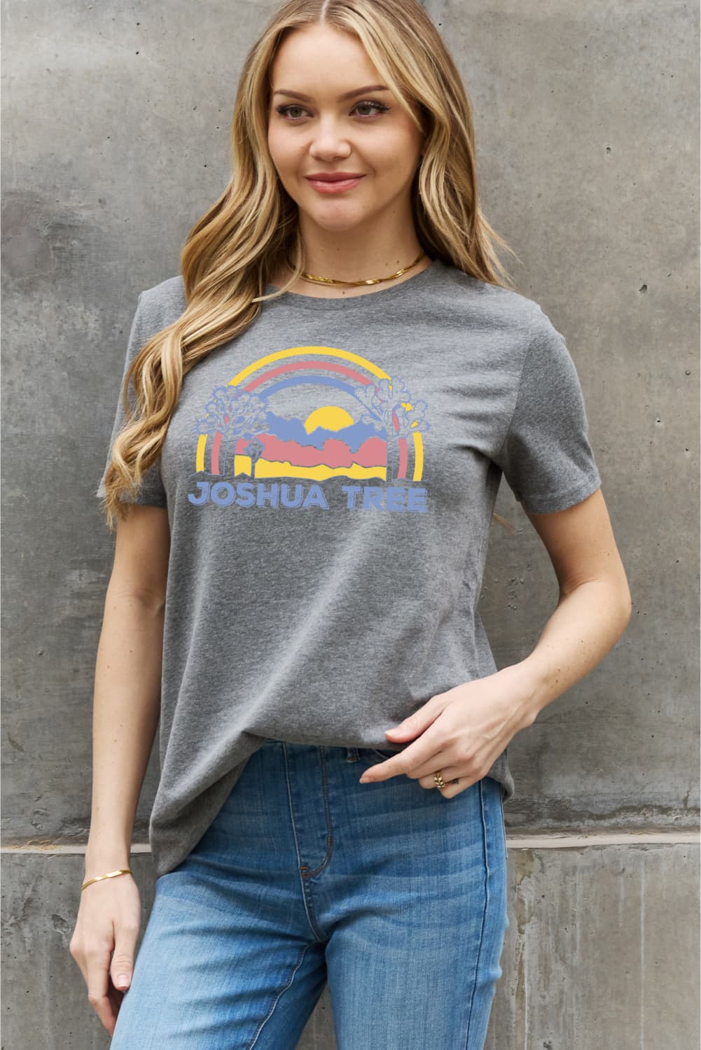 Simply Love Full Size JOSHUA TREE Graphic Cotton Tee  Shirts & Tops- Doll Fits