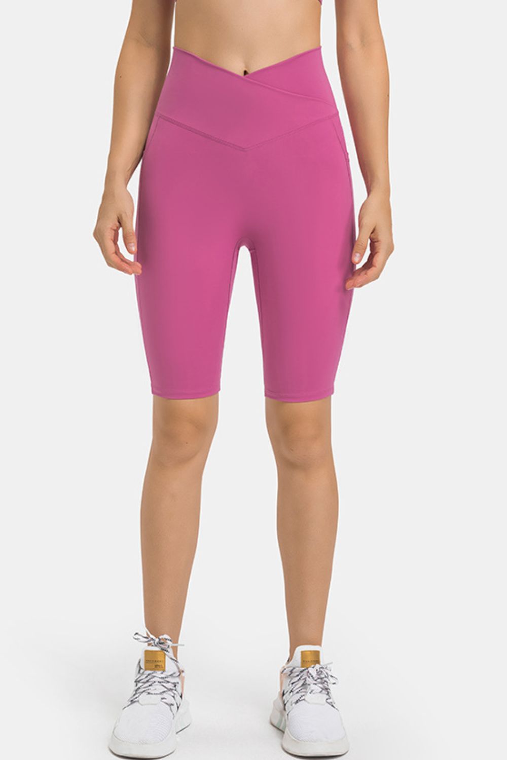 High Waist Biker Shorts with Pockets  Activewear- Doll Fits