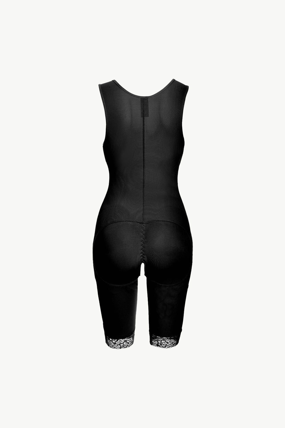 Full Size Lace Trim Shapewear Bodysuit with Zipper  Shapewear- Doll Fits
