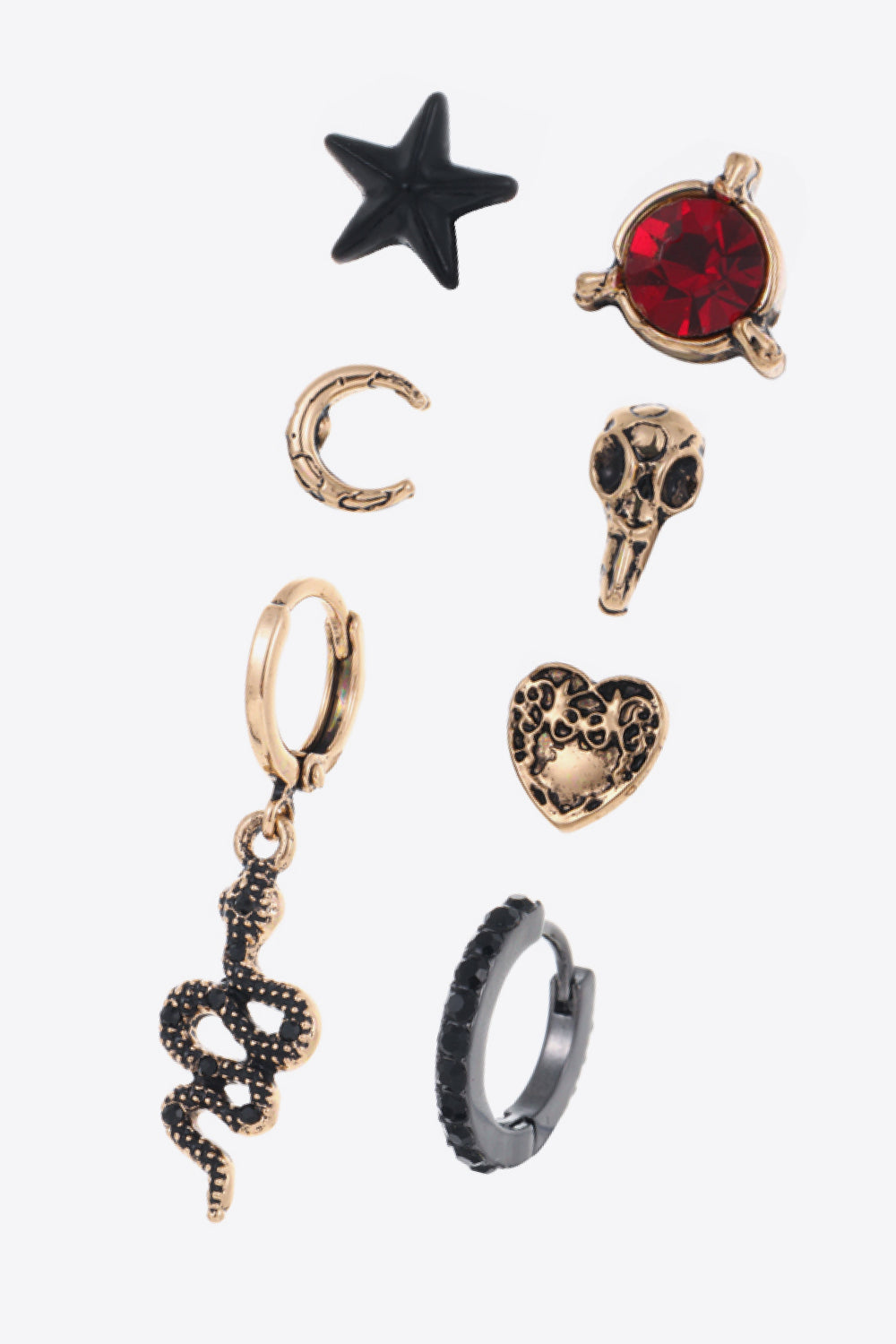 7-Piece Mismatched Earrings  Earrings- Doll Fits