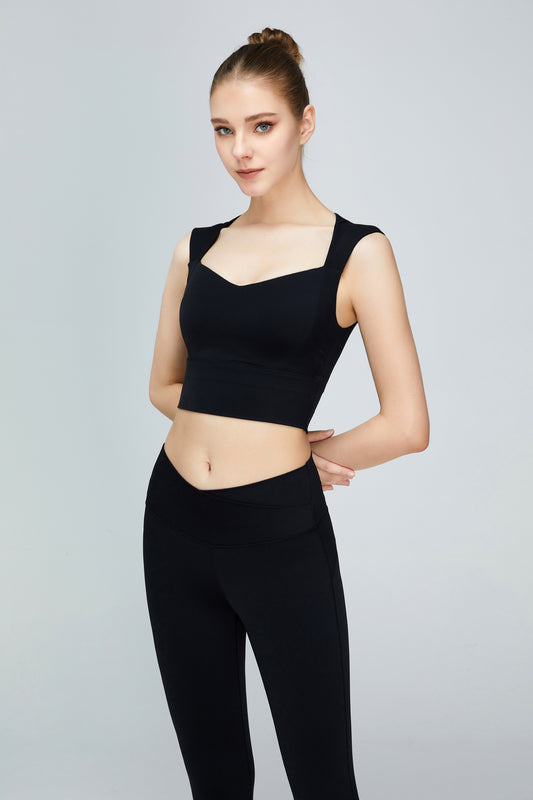 Sweat Absorbing Sleeveless Sports Bra  - Doll Fits