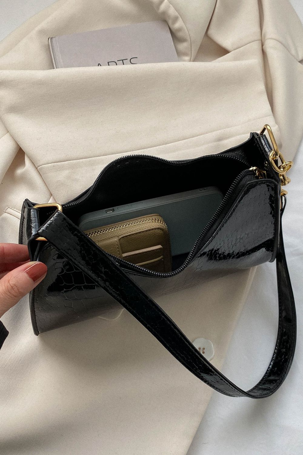 PU Leather Shoulder Bag  - Doll Fits