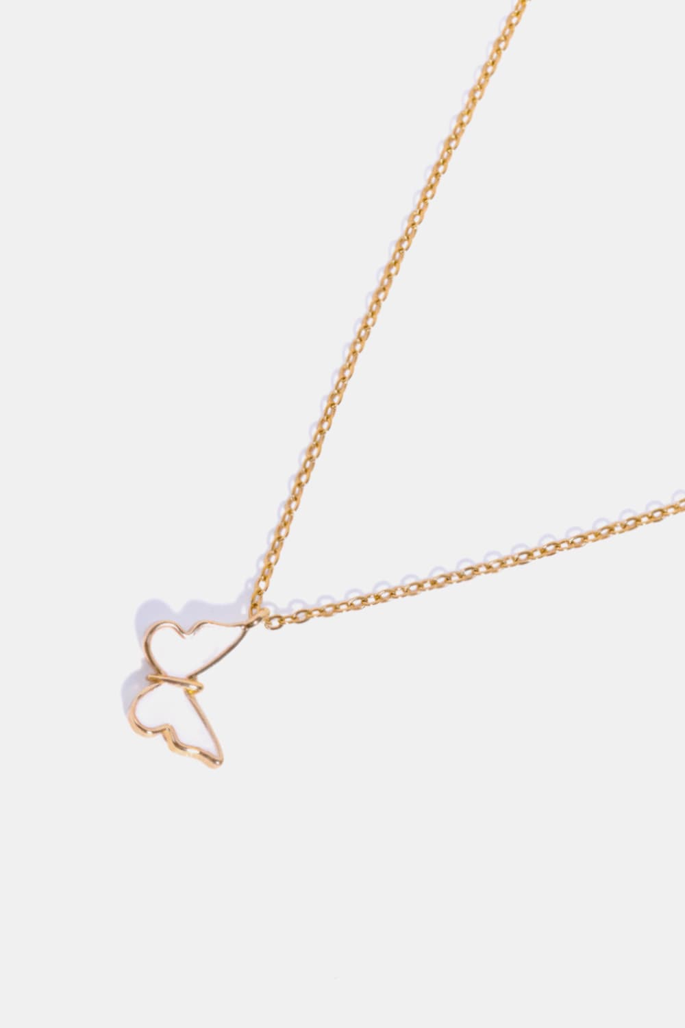 Butterfly Pendant Copper 14K Gold-Plated Necklace  Necklaces- Doll Fits