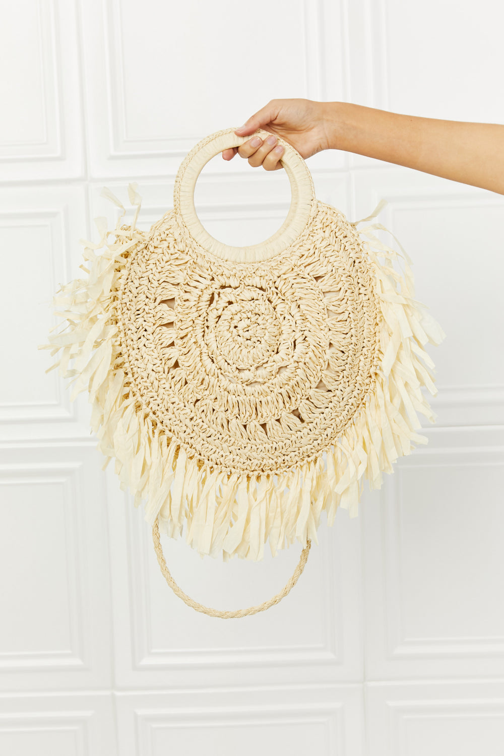 Fame Found My Paradise Straw Handbag  Handbags- Doll Fits