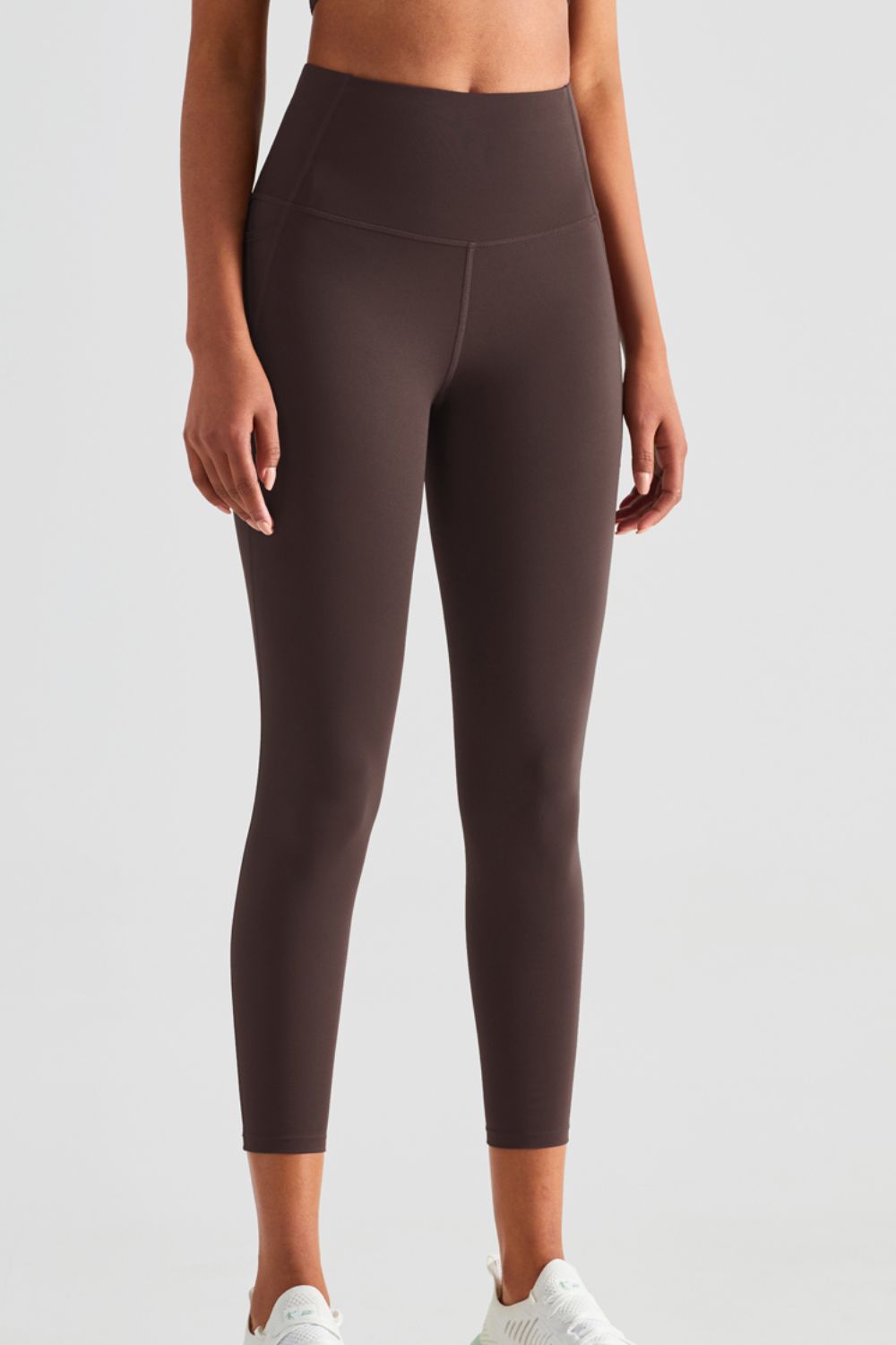 Wide Waistband Sports Leggings with Pockets  - Doll Fits