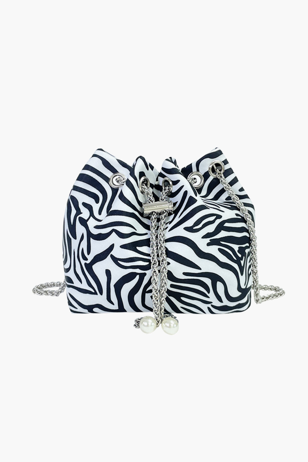 Animal Print Nylon Bucket Bag  - Doll Fits