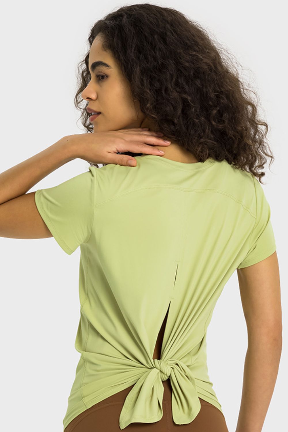 Tie Back Short Sleeve Sports Tee  - Doll Fits