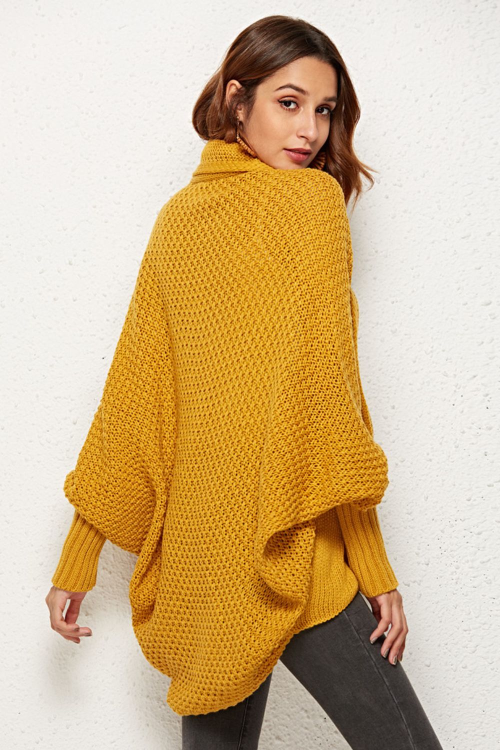 Open Front Dolman Sleeve Longline Cardigan  Shirts & Tops- Doll Fits