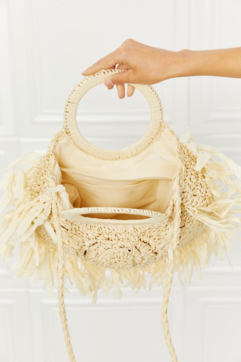 Fame Found My Paradise Straw Handbag  Handbags- Doll Fits