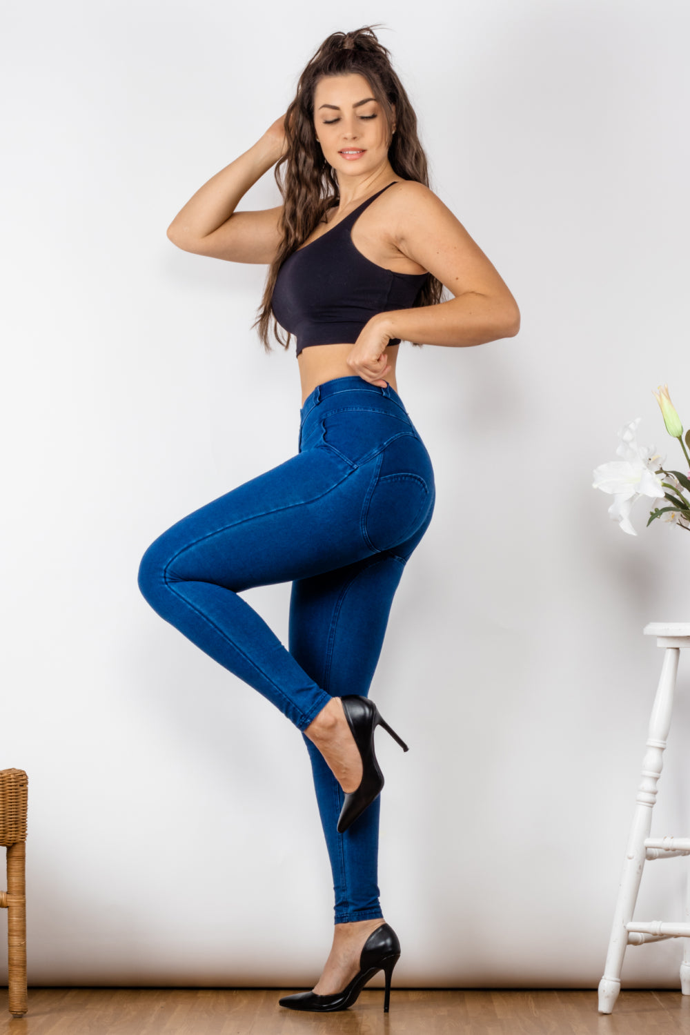Buttoned Skinny Jeans  Pants- Doll Fits