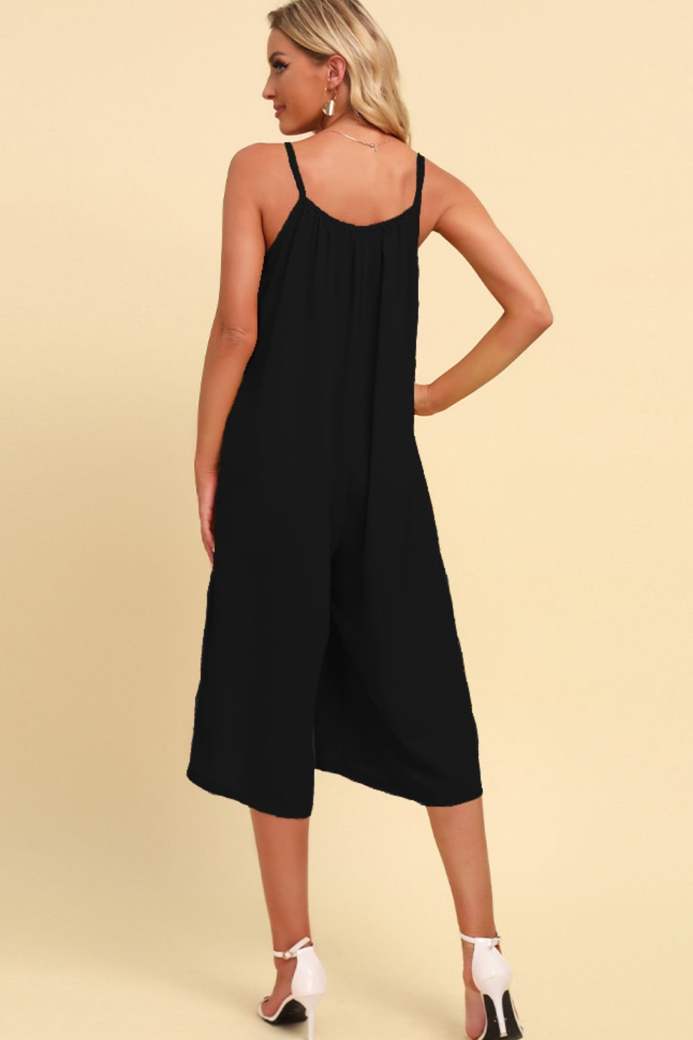 Spaghetti Strap Scoop Neck Jumpsuit  Jumpsuits & Rompers- Doll Fits
