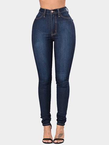 Full Size Button Fly Long Jeans  - Doll Fits