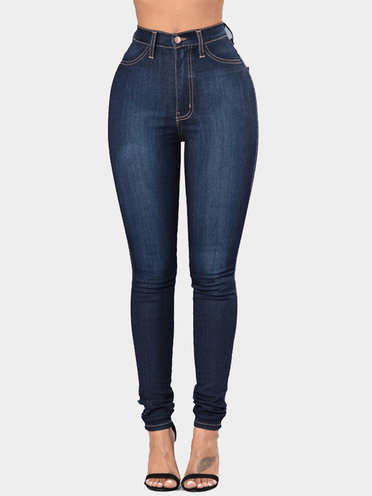 Full Size Button Fly Long Jeans  - Doll Fits