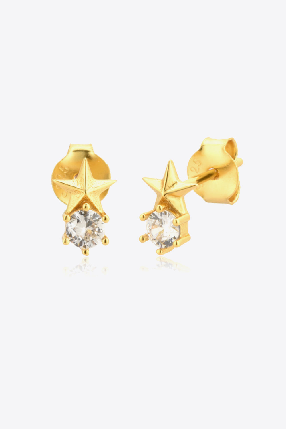 Zircon Star Stud Earrings  Earrings- Doll Fits