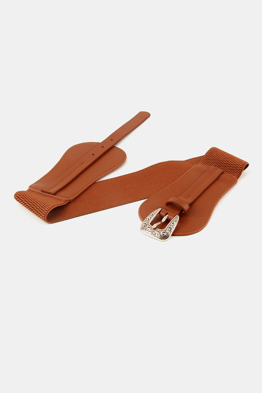 Wide Elastic Belt with Alloy Buckle  Belts- Doll Fits