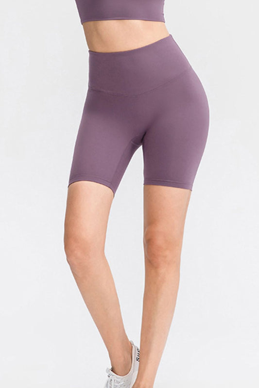 Slim Fit Wide Waistband Sports Shorts  - Doll Fits