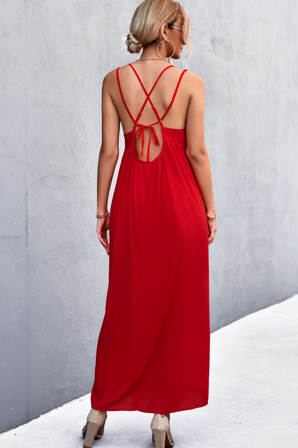 Double Strap Tie Back Dress  Dresses- Doll Fits