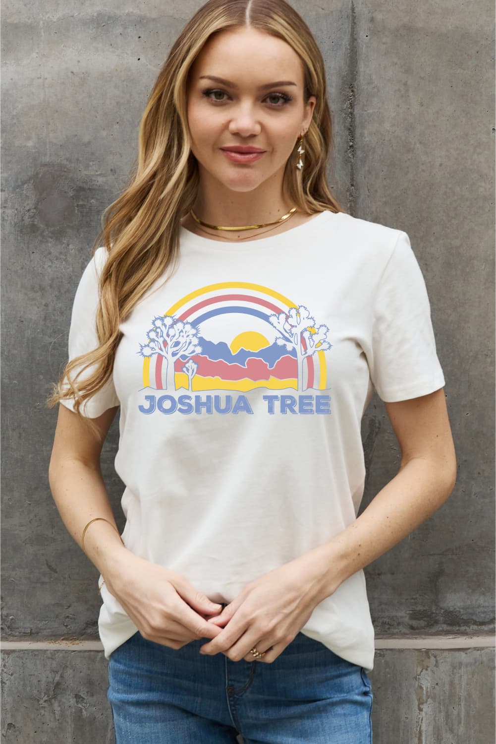 Simply Love Full Size JOSHUA TREE Graphic Cotton Tee  Shirts & Tops- Doll Fits