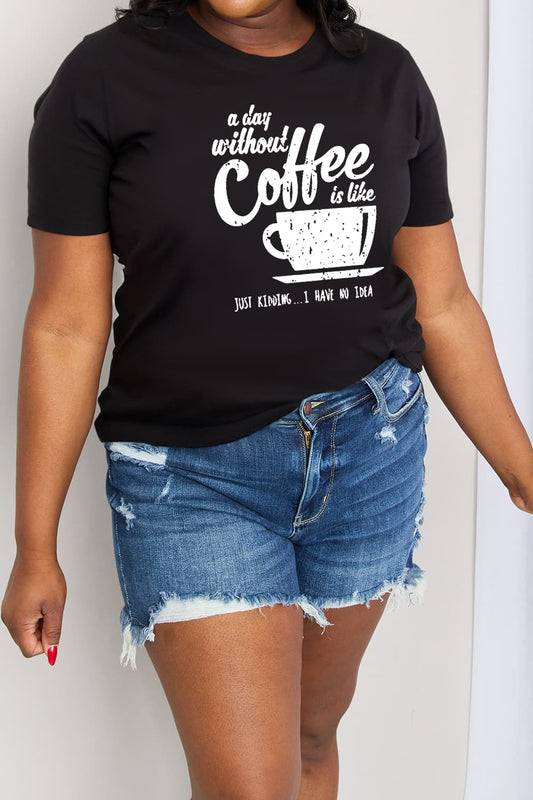 Simply Love Full Size Slogan Graphic Cotton Tee  Shirts & Tops- Doll Fits