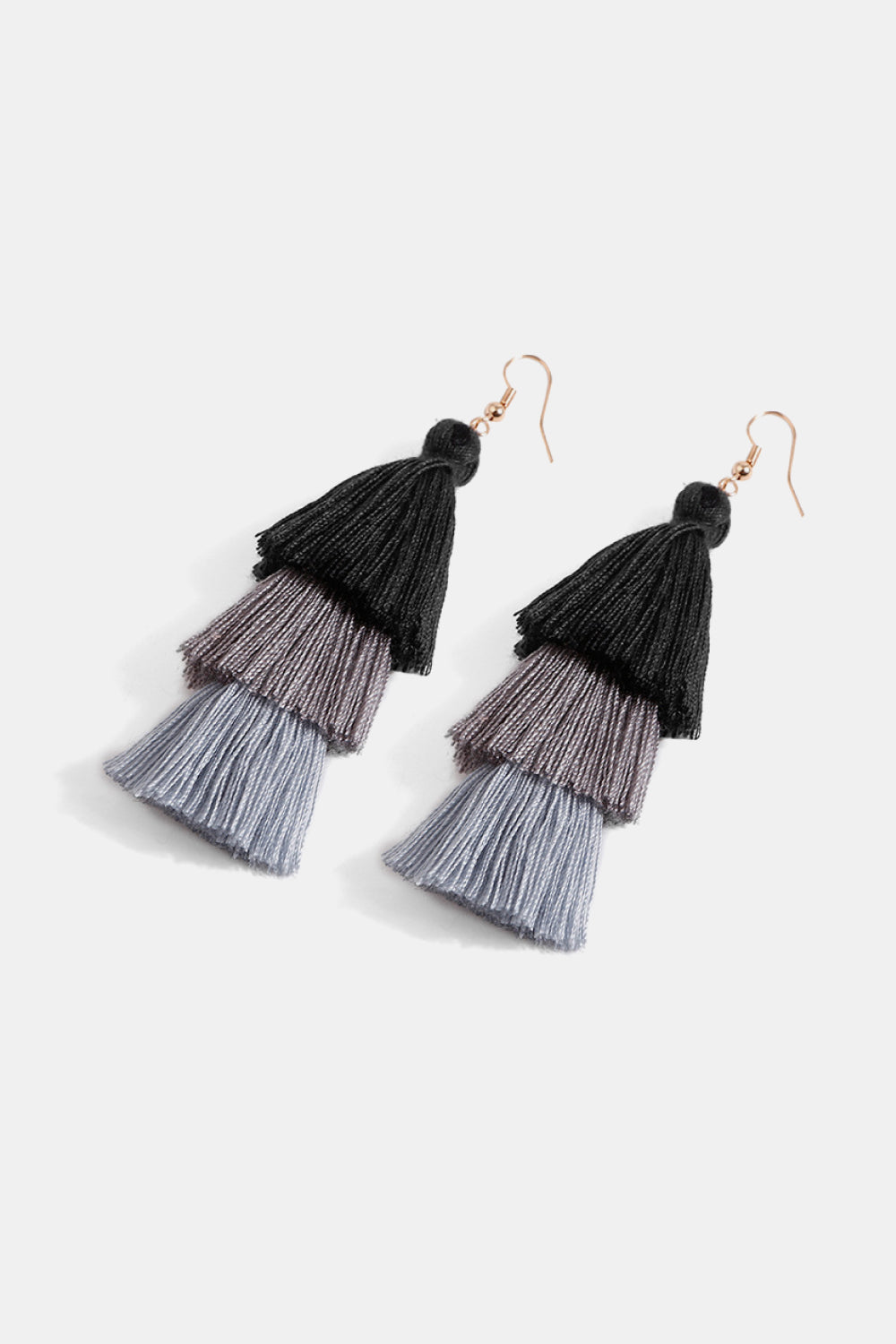 Triple-Layer Tassel Dangle Earrings  Earrings- Doll Fits