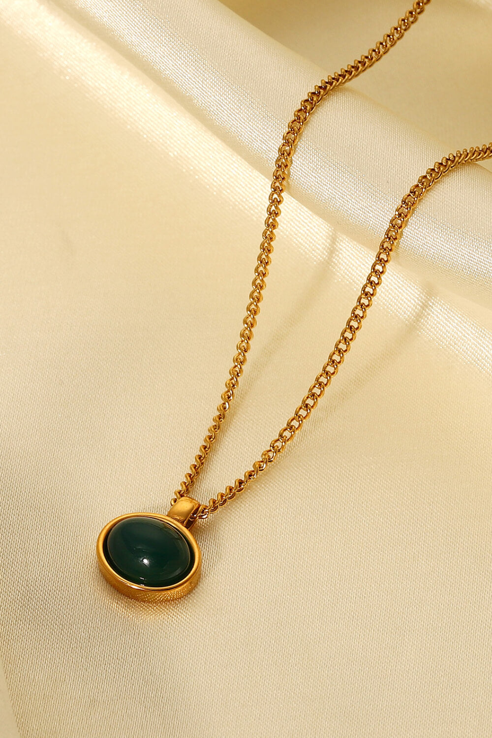 Natural Stone Geometric Pendant Necklace  Necklaces- Doll Fits