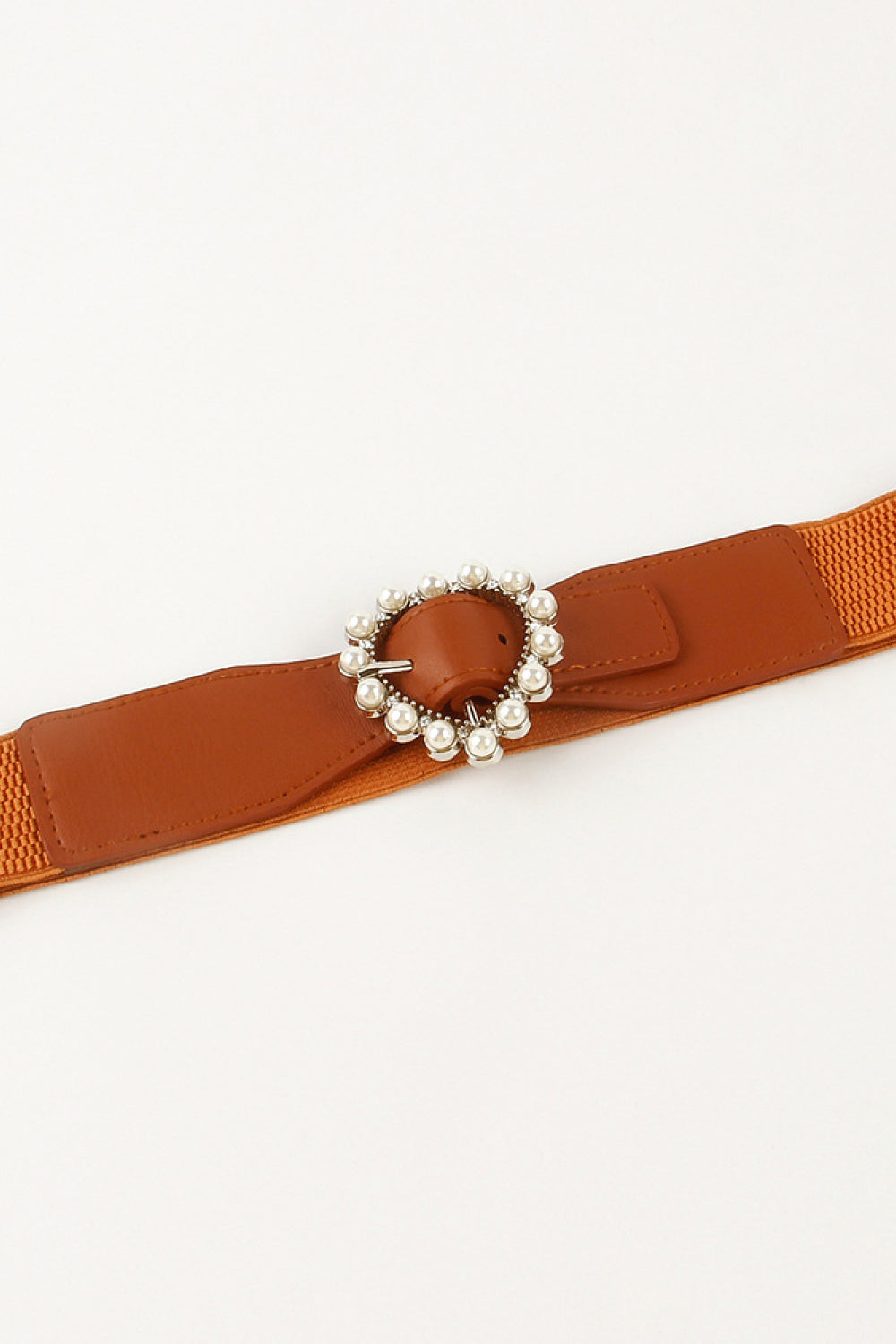 Pearl Heart Buckle Elastic Belt  Belts- Doll Fits