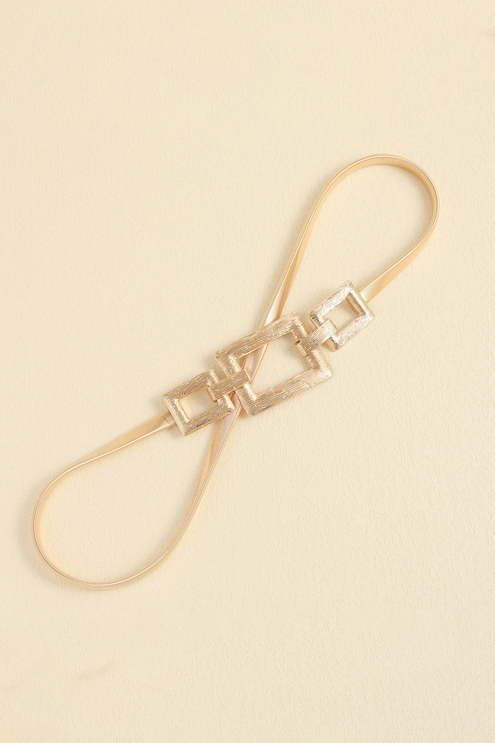 Square Shape Zinc Alloy Buckle Iron Belt  - Doll Fits