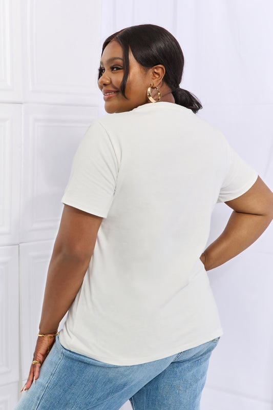 Simply Love Full Size GAMEDAY MAMA Graphic Cotton Tee  - Doll Fits