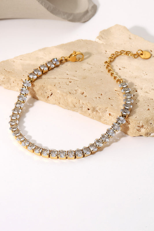 Inlaid Zircon 18K Gold Plated Bracelet  Bracelets- Doll Fits