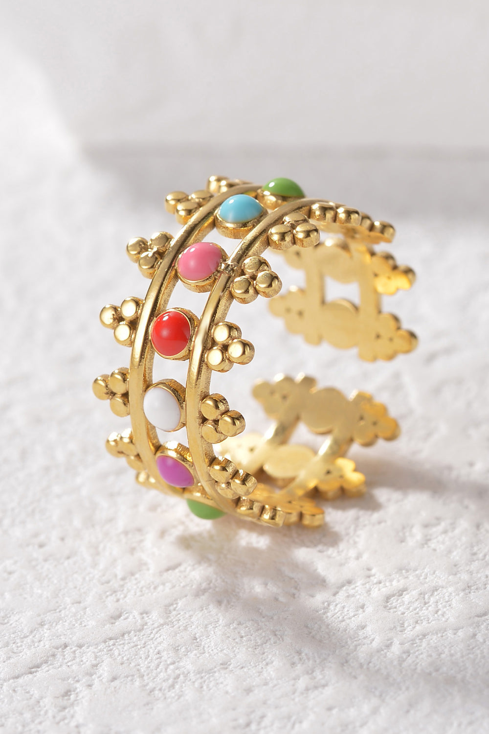 18K Gold Plated Open Ring  Rings- Doll Fits