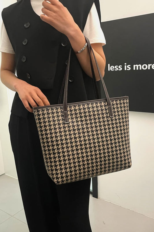 Printed PU Leather Tote Bag  Handbags- Doll Fits