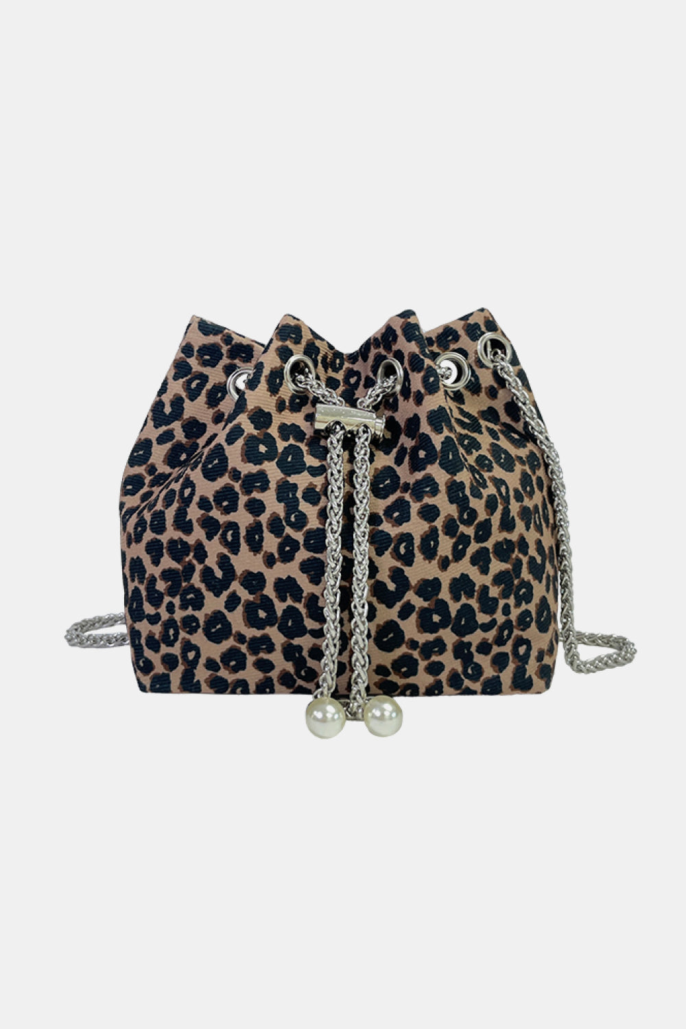 Animal Print Nylon Bucket Bag  - Doll Fits
