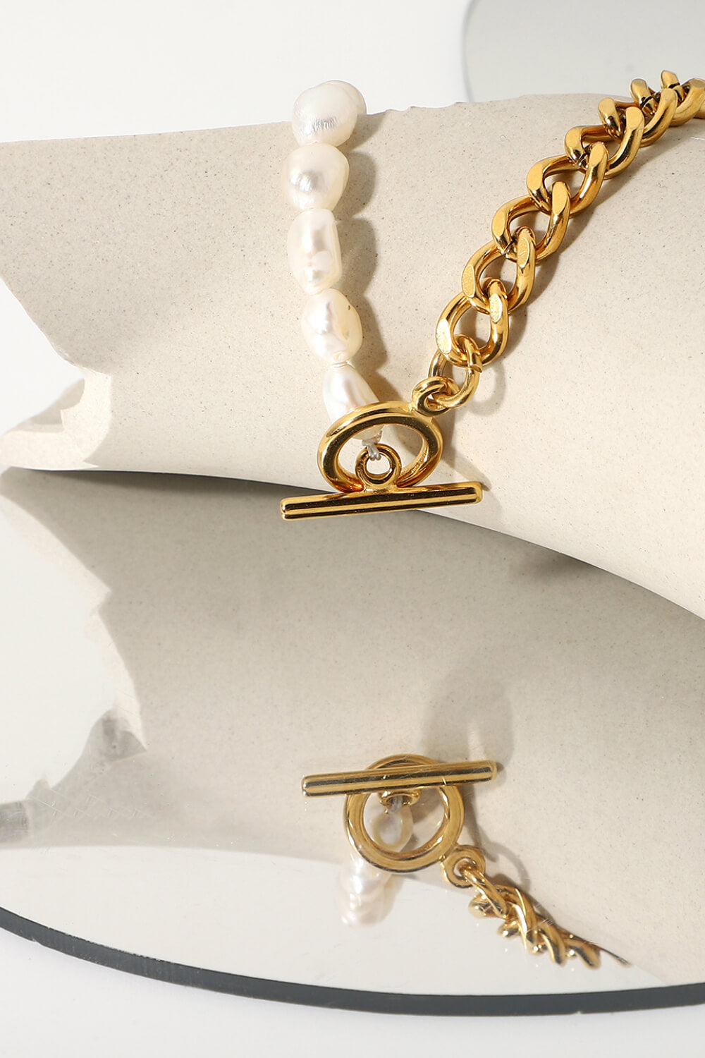 Dream Life Pearl Chunky Chain Necklace  Necklaces- Doll Fits