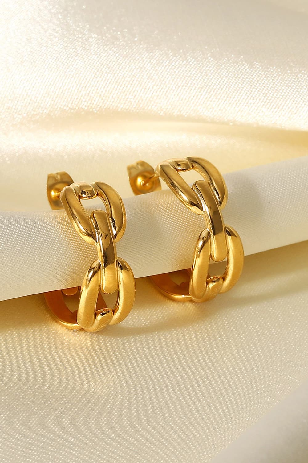 Stainless Steel C-Hoop Earrings  Earrings- Doll Fits