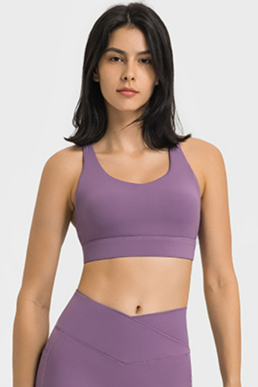 Breathable Crisscross Back Sports Bra  Activewear- Doll Fits