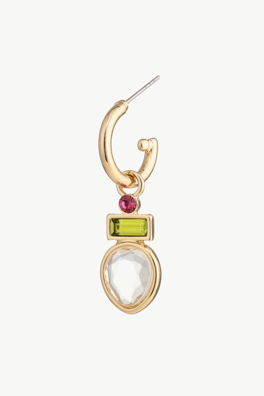 Crystal C-Hoop Drop Earrings  Earrings- Doll Fits