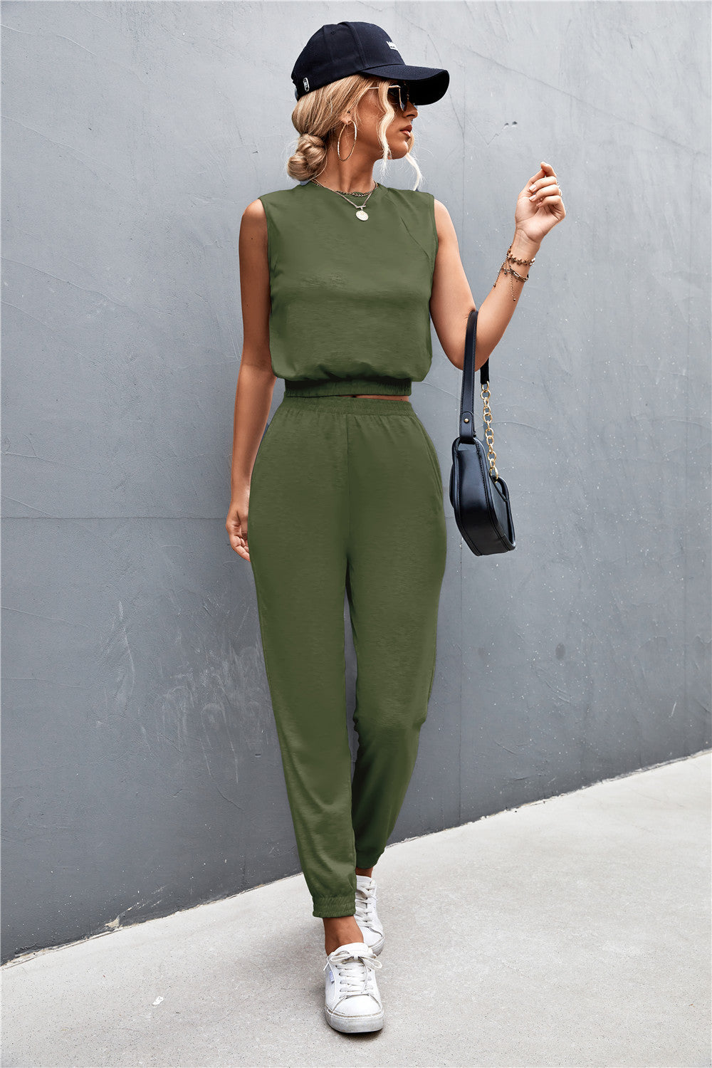 Sleeveless Top and Joggers Set  Outfit Sets- Doll Fits