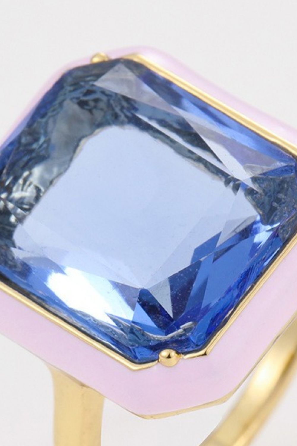 Glass Stone Contrast Ring  Rings- Doll Fits