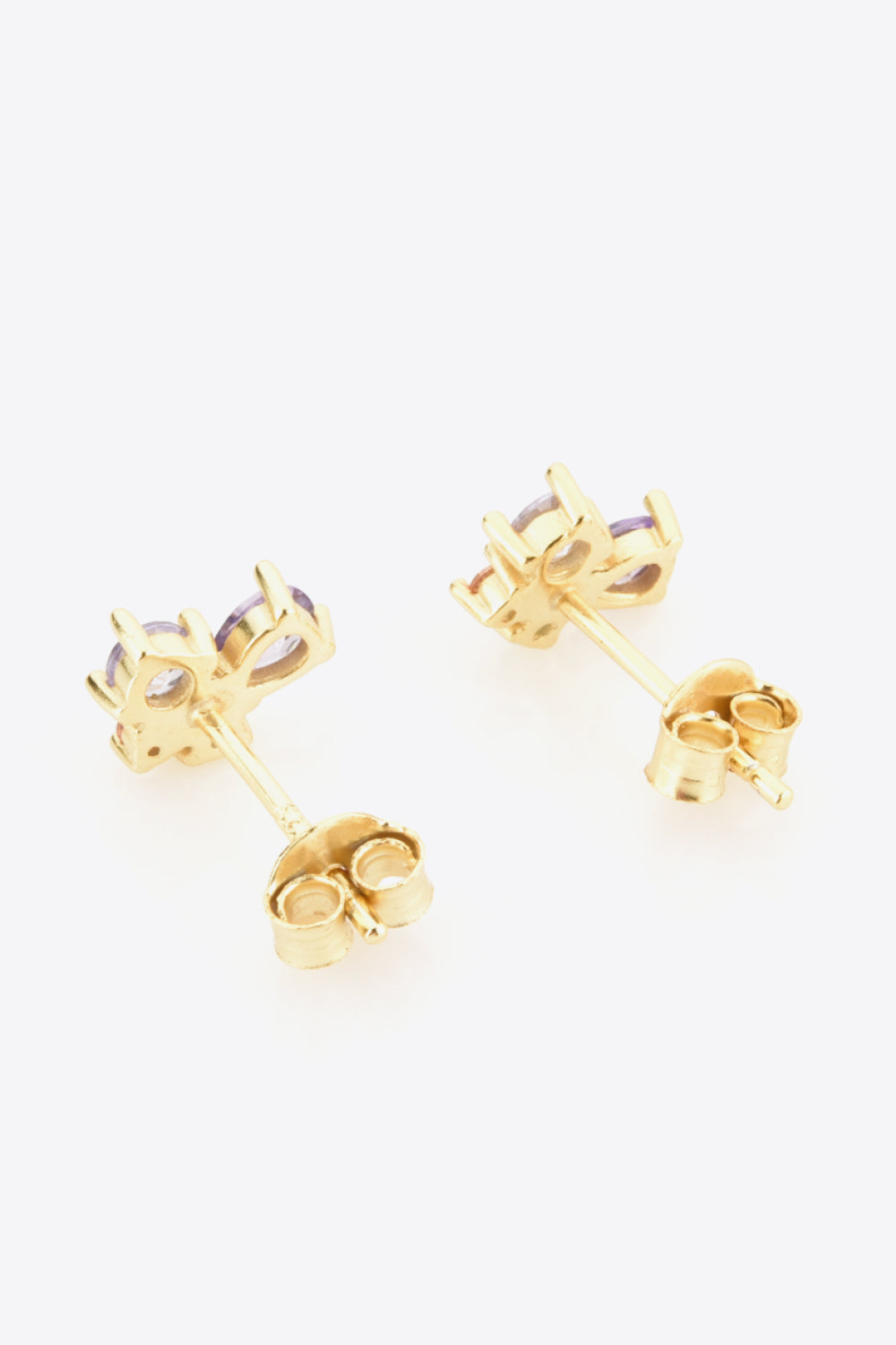 Multicolored Zircon 925 Sterling Silver Stud Earrings  Earrings- Doll Fits
