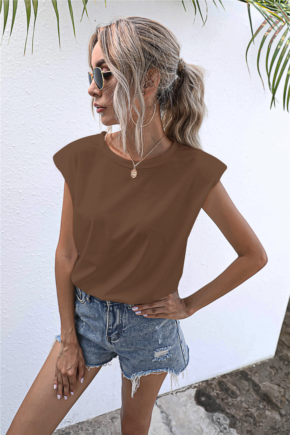 Round Neck Cap Sleeve Tee  - Doll Fits