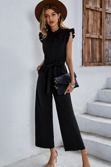 Butterfly Sleeve Tie Waist Jumpsuit  - Doll Fits