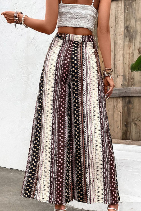 Floral High Waist Wide Leg Pants  Pants- Doll Fits