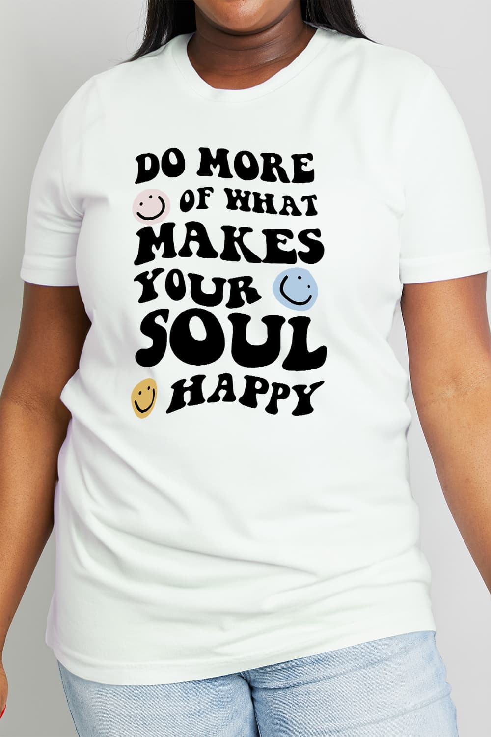 Simply Love Full Size Slogan Graphic Cotton Tee  Shirts & Tops- Doll Fits