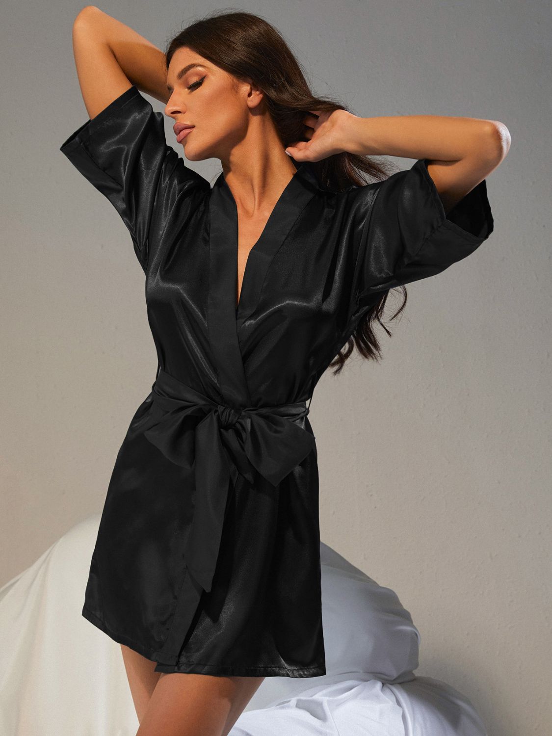 Belted Half Sleeve Robe  - Doll Fits